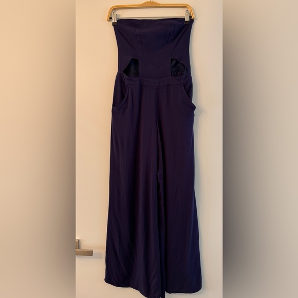 Tobi Navy Strapless Wide Leg Jumpsuit - Picture 4 of 7